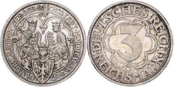 3 Mark República de Weimar (1918-1933) Plata 