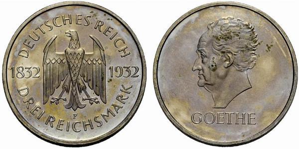 3 Mark República de Weimar (1918-1933) Plata 