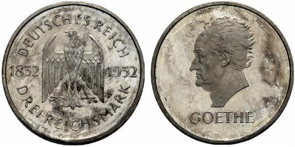 3 Mark República de Weimar (1918-1933) Plata 