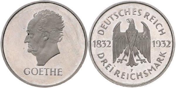 3 Mark República de Weimar (1918-1933) Plata 