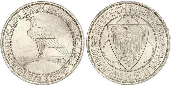 3 Mark República de Weimar (1918-1933) Plata 