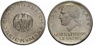 3 Mark Deutsches Kaiserreich (1871-1918) Silber Gotthold Ephraim Lessing