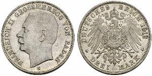 3 Mark Grand Duchy of Baden (1806-1918) Silber Friedrich II. (Baden, Großherzog) (1857 - 1928)