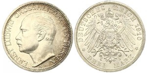 3 Mark Großherzogtum Hessen (1806 - 1918) Silber Ernst Ludwig (Hessen-Darmstadt, Großherzog) (1868 - 1937)