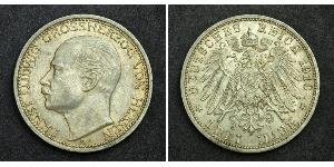 3 Mark Großherzogtum Hessen (1806 - 1918) Silber Ernst Ludwig (Hessen-Darmstadt, Großherzog) (1868 - 1937)