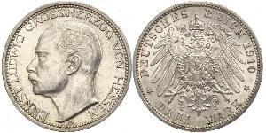 3 Mark Großherzogtum Hessen (1806 - 1918) Silber Ernst Ludwig (Hessen-Darmstadt, Großherzog) (1868 - 1937)