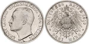 3 Mark Großherzogtum Hessen (1806 - 1918) Silber Ernst Ludwig (Hessen-Darmstadt, Großherzog) (1868 - 1937)