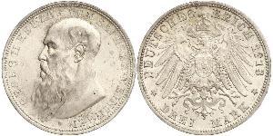 3 Mark Herzogtum Sachsen-Meiningen (1680 - 1918) Silber Georg II. (Sachsen-Meiningen)