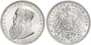 3 Mark Herzogtum Sachsen-Meiningen (1680 - 1918) Silber Georg II. (Sachsen-Meiningen)