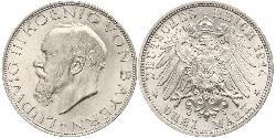 3 Mark Königreich Bayern (1806 - 1918) Silber Ludwig III. (Bayern) (1845 – 1921)