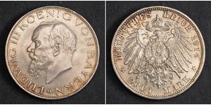 3 Mark Königreich Bayern (1806 - 1918) Silber Ludwig III. (Bayern) (1845 – 1921)