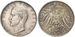 3 Mark Königreich Bayern (1806 - 1918) Silber Otto (Bayern)(1848 – 1916)