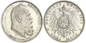 3 Mark Königreich Bayern (1806 - 1918) Silber Otto (Bayern)(1848 – 1916)