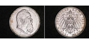 3 Mark Königreich Bayern (1806 - 1918) Silber Otto (Bayern)(1848 – 1916)