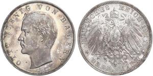 3 Mark Königreich Bayern (1806 - 1918) Silber Otto (Bayern)(1848 – 1916)