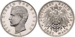 3 Mark Königreich Bayern (1806 - 1918) Silber Otto (Bayern)(1848 – 1916)