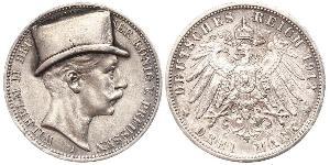 3 Mark Königreich Preußen (1701-1918) Silber Wilhelm II, German Emperor (1859-1941)