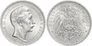 3 Mark Königreich Preußen (1701-1918) Silber Wilhelm II, German Emperor (1859-1941)