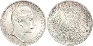 3 Mark Königreich Preußen (1701-1918) Silber Wilhelm II, German Emperor (1859-1941)