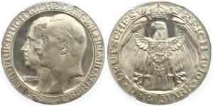 3 Mark Königreich Preußen (1701-1918) Silber Wilhelm II, German Emperor (1859-1941)