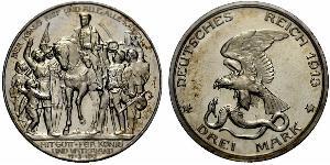 3 Mark Königreich Preußen (1701-1918) Silber 