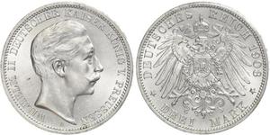 3 Mark Königreich Preußen (1701-1918) Silber Wilhelm II, German Emperor (1859-1941)