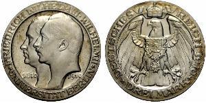 3 Mark Königreich Preußen (1701-1918) Silber Wilhelm II, German Emperor (1859-1941)