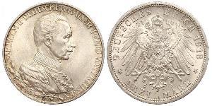 3 Mark Königreich Preußen (1701-1918) Silber Wilhelm II, German Emperor (1859-1941)