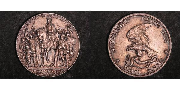 3 Mark Königreich Preußen (1701-1918) Silber 