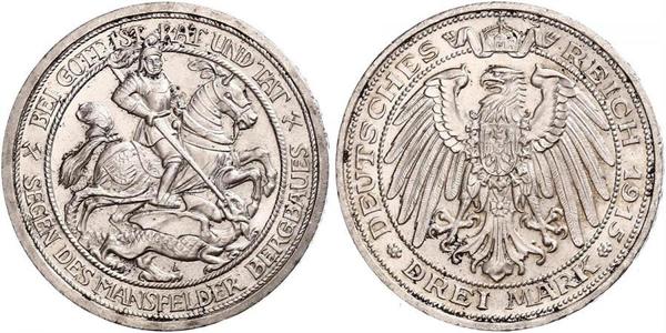 3 Mark Königreich Preußen (1701-1918) Silber Wilhelm II, German Emperor (1859-1941)