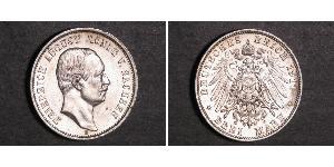 3 Mark Königreich Sachsen (1806 - 1918) Silber Friedrich August III. (Sachsen) (1865-1932)