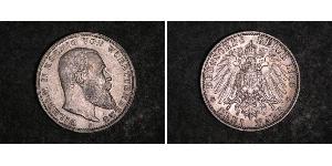 3 Mark Königreich Württemberg (1806-1918) Silber Wilhelm II, German Emperor (1859-1941)