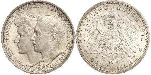 3 Mark Sachsen-Weimar-Eisenach (1809 - 1918) Silber Wilhelm Ernst (Sachsen-Weimar-Eisenach)