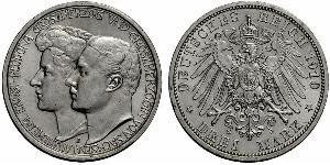 3 Mark Sachsen-Weimar-Eisenach (1809 - 1918) Silber Wilhelm Ernst (Sachsen-Weimar-Eisenach)