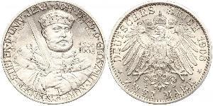 3 Mark Sachsen-Weimar-Eisenach (1809 - 1918) Silber 