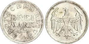 3 Mark Weimarer Republik (1918-1933) Silber 