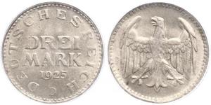 3 Mark Weimarer Republik (1918-1933) Silber 