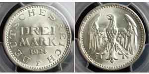 3 Mark Weimarer Republik (1918-1933) Silber 