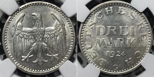 3 Mark Weimarer Republik (1918-1933) Silber 