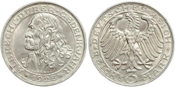 3 Mark Weimarer Republik (1918-1933) Silber 