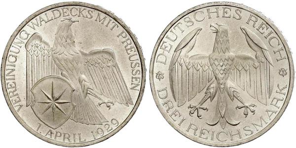 3 Mark Weimarer Republik (1918-1933) Silber 