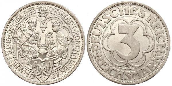 3 Mark Weimarer Republik (1918-1933) Silber 