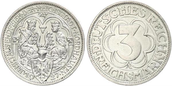 3 Mark Weimarer Republik (1918-1933) Silber 