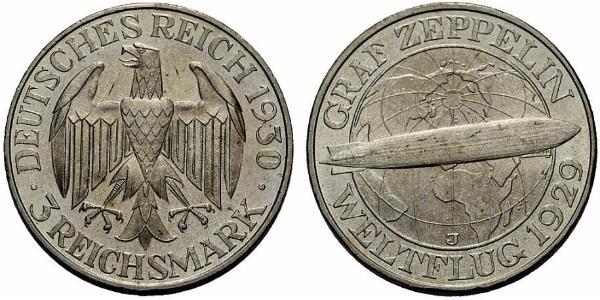 3 Mark Weimarer Republik (1918-1933) Silber 