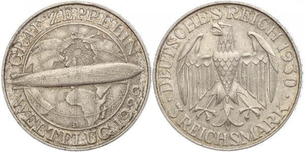 3 Mark Weimarer Republik (1918-1933) Silber 