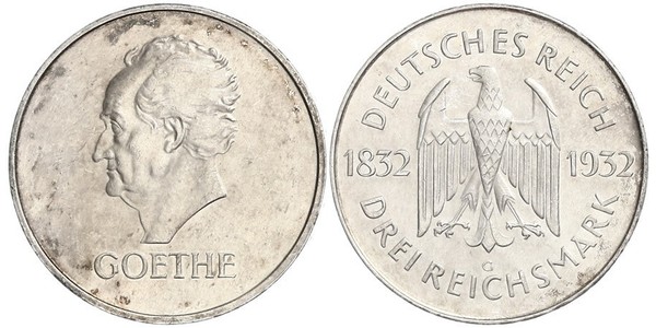 3 Mark Weimarer Republik (1918-1933) Silber 