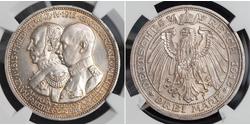 3 Mark German Empire (1871-1918) Silver Frederick Francis IV, Grand Duke of Mecklenburg (1882 - 1945)