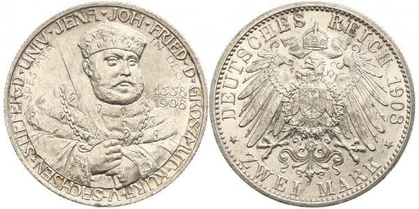 3 Mark Grand Duchy of Saxe-Weimar-Eisenach (1809 - 1918) Silver 