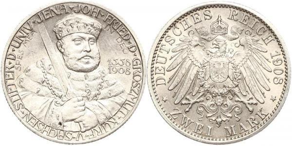 3 Mark Grand Duchy of Saxe-Weimar-Eisenach (1809 - 1918) Silver 