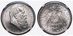 3 Mark Kingdom of Bavaria (1806 - 1918) Silver Otto of Bavaria (1848 – 1916)